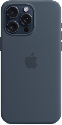 Чехол Silicone Case with MagSafe iPhone 15 Pro Max Storm Blue - фото 2