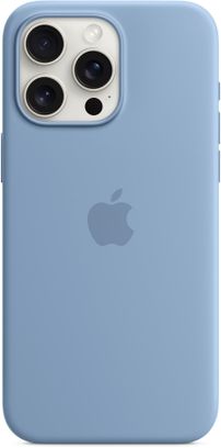 Чехол Silicone Case with MagSafe iPhone 15 Pro Max Winter Blue - фото 2