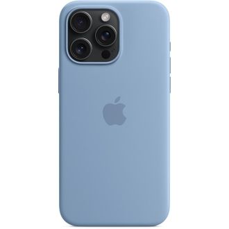 Чехол Silicone Case with MagSafe iPhone 15 Pro Max Winter Blue - фото 1