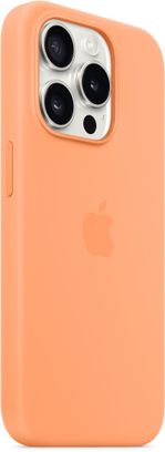 Чохол Silicone Case with MagSafe iPhone 15 Pro Orange Sorbet - фото 2