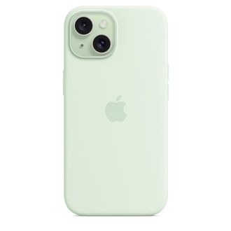 Чехол Silicone Case with MagSafe iPhone 15 Soft Mint - фото 1