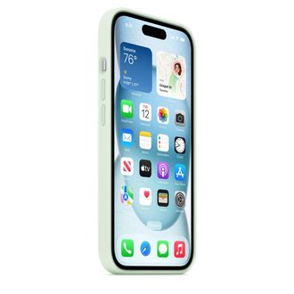 Чехол Silicone Case with MagSafe iPhone 15 Soft Mint - фото 3