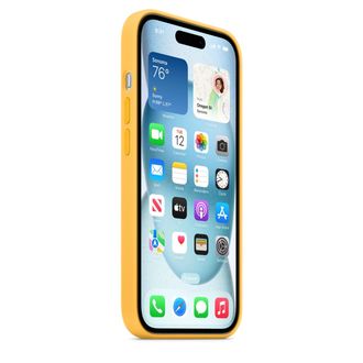 Чехол Silicone Case with MagSafe iPhone 15 Sunshine - фото 3