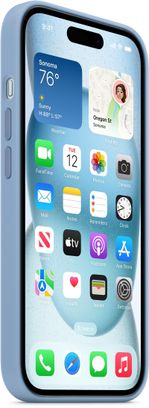 Чехол Silicone Case with MagSafe iPhone 15 Winter Blue - фото 2
