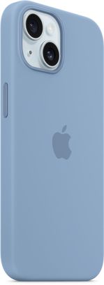 Чехол Silicone Case with MagSafe iPhone 15 Winter Blue - фото 3