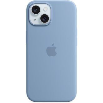 Чехол Silicone Case with MagSafe iPhone 15 Winter Blue - фото 1