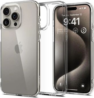 Чохол Spigen для iPhone 15 Pro Max - Ultra Hybrid, Crystal Clear (ACS06565) - фото 1