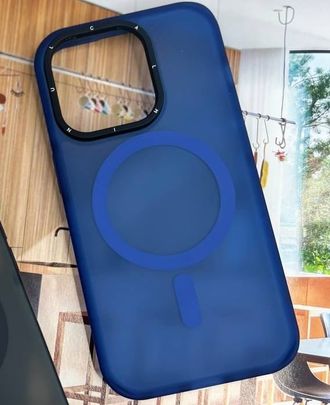 Чехол TPU+PC Metal Buttons with MagSafe iPhone 12/12 Pro - blue - фото 1 Чехол TPU+PC Metal Buttons with MagSafe iPhone 12/12 Pro - blue - фото 1