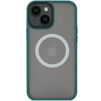 Чехол TPU+PC Metal Buttons with MagSafe iPhone 13 (6.1") - green - фото 1 Чехол TPU+PC Metal Buttons with MagSafe iPhone 13 (6.1") - green - фото 1