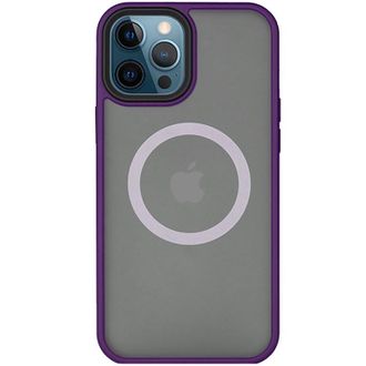 Чехол TPU+PC Metal Buttons with MagSafe iPhone 13 Pro Max (6.7") - purple - фото 1