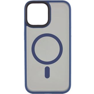 Чохол TPU+PC Metal Buttons with MagSafe iPhone 15 Pro (6.1) - blue - фото 1