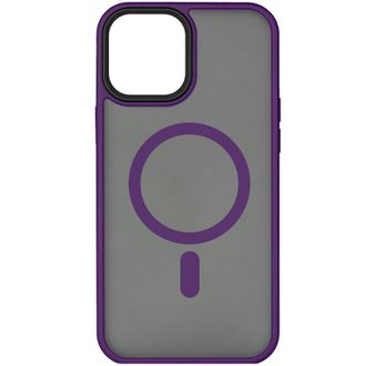 Чохол TPU+PC Metal Buttons with MagSafe iPhone 15 Pro (6.1) - purple - фото 1 Чохол TPU+PC Metal Buttons with MagSafe iPhone 15 Pro (6.1) - purple - фото 1
