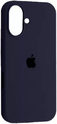 Чехол Silicone Case Full Protective (AA) для Apple iPhone 16 (6.1") (Темно-синий/Midnight blue) - фото 1