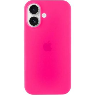 Чехол Silicone Case Full Protective (AA) для Apple iPhone 16 (6.1") (Розовый / Barbie pink) - фото 1