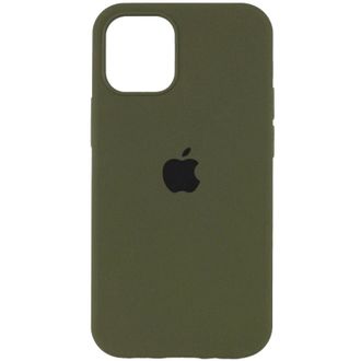 Чехол Silicone Case Full Protective (AA) для Apple iPhone 16 Plus (6.7") (Зеленый/Dark Olive) - фото 1