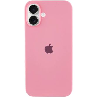 Чехол Silicone Case Full Protective (AA) для Apple iPhone 16 (6.1") (Розовый/Light pink) - фото 1