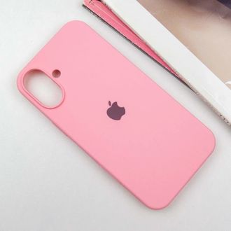 Чехол Silicone Case Full Protective (AA) для Apple iPhone 16 (6.1") (Розовый/Light pink) - фото 2