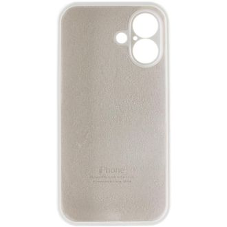 Чехол Silicone Case Full Protective (AA) для Apple iPhone 16 Plus (6.7") (Белый/White) - фото 3