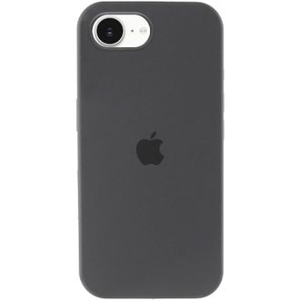 Чехол Silicone Case Full Protective (AA) для Apple iPhone 16e (6.1") (Серый/Dark Gray) - фото 1