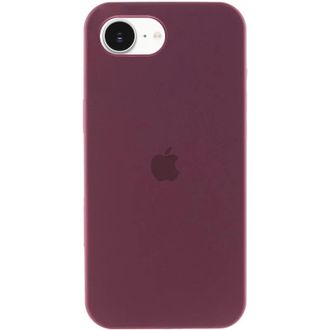 Чехол Silicone Case Full Protective (AA) для Apple iPhone 16e (6.1") (Бордовый/Plum) - фото 1