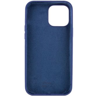 Чехол Silicone Case Full Protective (AA) для Apple iPhone 16 Pro (6.3") (Синий/Deep navy) - фото 3