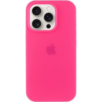 Чохол Silicone Case Full Protective (AA) для Apple iPhone 16 Pro (6.3") (Рожевий / Barbie pink) - фото 1
