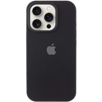 Чехол Silicone Case Full Protective (AA) для Apple iPhone 16 Pro (6.3") (Черный/Black) - фото 1