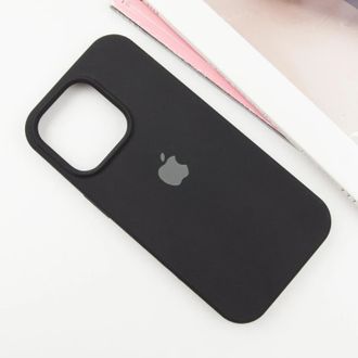 Чехол Silicone Case Full Protective (AA) для Apple iPhone 16 Pro (6.3") (Черный/Black) - фото 2