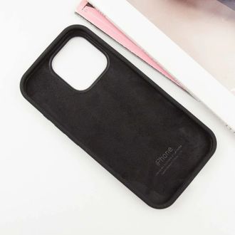 Чехол Silicone Case Full Protective (AA) для Apple iPhone 16 Pro (6.3") (Черный/Black) - фото 3