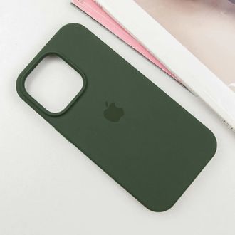 Чохол Silicone Case Full Protective (AA) для Apple iPhone 16 Pro (6.3") (Зелений / Cyprus Green) - фото 2