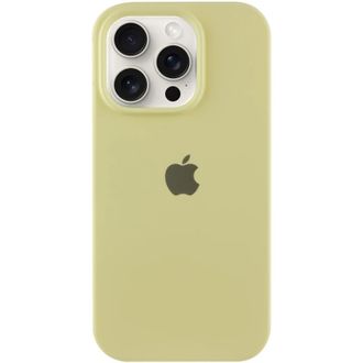 Чехол Silicone Case Full Protective (AA) для Apple iPhone 16 Pro Max (6.9") (Желтый/Mellow Yellow) - фото 1