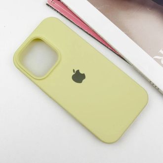 Чехол Silicone Case Full Protective (AA) для Apple iPhone 16 Pro Max (6.9") (Желтый/Mellow Yellow) - фото 2