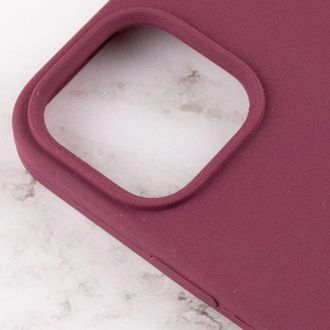 Чехол Silicone Case Full Protective (AA) для Apple iPhone 16 Pro Max (6.9") (Бордовый/Plum) - фото 3