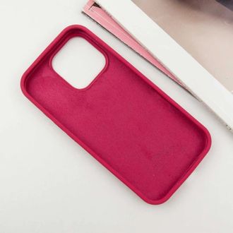 Чохол Silicone Case Full Protective (AA) для Apple iPhone 16 Pro (6.3") (Червоний / Rose Red) - фото 3
