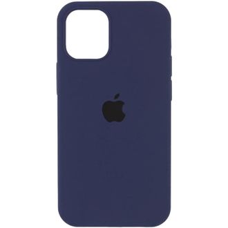 Чехол Silicone Case Full Protective (AA) для Apple iPhone 16 Plus (6.7") (Темно-синий/Midnight blue) - фото 1