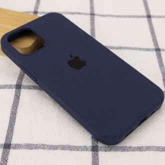 Чохол Silicone Case Full Protective (AA) для Apple iPhone 16 Pro (6.3") (Темно-синій / Midnight blue) - фото 2