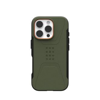 Чохол UAG для iPhone 16 Pro, Civilian Magsafe, Olive Drab (114444117272) - фото 1