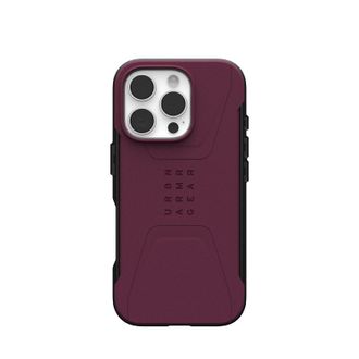 Чехол UAG для iPhone 16 Pro, Civilian Magsafe, Bordeaux (114444119049) - фото 1