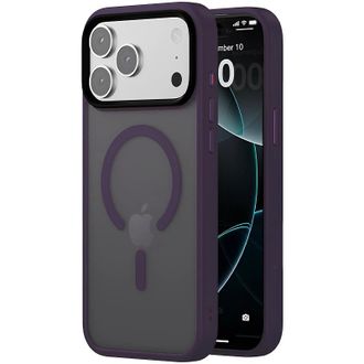 Чохол TPU+PC Metal Buttons with MagSafe iPhone 17 Pro (6.3") (Темно-фіолетовий / Dark Purple) - фото 1