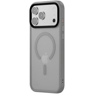 Чехол TPU+PC Metal Buttons with MagSafe iPhone 17 Pro (6.3") (Серый / Grey) - фото 3 Чехол TPU+PC Metal Buttons with MagSafe iPhone 17 Pro (6.3") (Серый / Grey) - фото 3