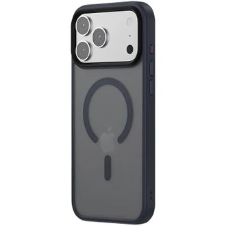Чехол TPU+PC Metal Buttons with MagSafe iPhone 17 Pro Max (6.9") (Синий / Navy Blue) - фото 2