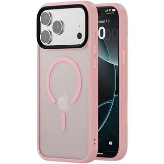 Чехол TPU+PC Metal Buttons with MagSafe iPhone 17 Pro (6.3") (Розовый / Pink) - фото 1 Чехол TPU+PC Metal Buttons with MagSafe iPhone 17 Pro (6.3") (Розовый / Pink) - фото 1
