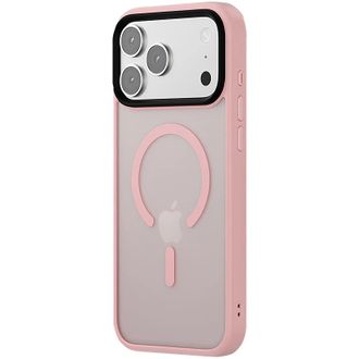 Чехол TPU+PC Metal Buttons with MagSafe iPhone 17 Pro (6.3") (Розовый / Pink) - фото 2 Чехол TPU+PC Metal Buttons with MagSafe iPhone 17 Pro (6.3") (Розовый / Pink) - фото 2