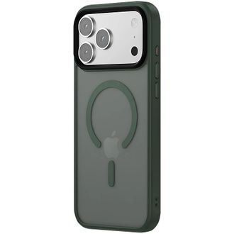 Чехол TPU+PC Metal Buttons with MagSafe iPhone 17 Pro (6.3") (Зеленый / Dark Green) - фото 2