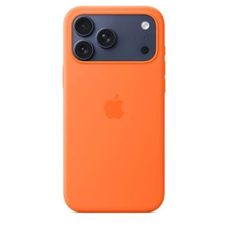 Чохол Silicone Case with MagSafe + Button iPhone 17 Pro Orange - фото 2