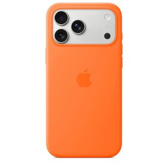 Чохол Silicone Case with MagSafe + Button iPhone 17 Pro Orange - фото 3