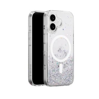 Чохол SwitchEasy Starfield M 3D Glitter Case with MagSafe for iPhone 17, Transparent/White Ring - фото 2