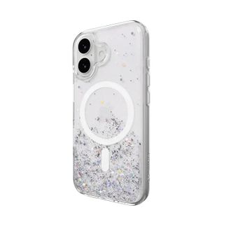 Чохол SwitchEasy Starfield M 3D Glitter Case with MagSafe for iPhone 17, Transparent/White Ring - фото 3