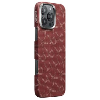 Чехол Pitaka Tactile Woven Case Monogram Red/Gold for iPhone 16 Pro (KI1602PTK) - фото 2