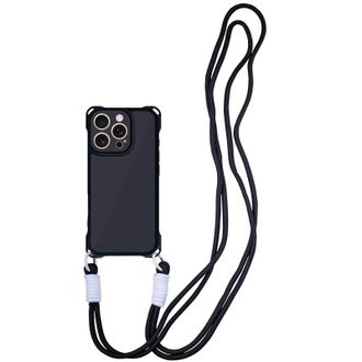 Чохол TPU CrossBody with straps для Apple iPhone 13 Pro Max (6.7") (Black) - фото 1